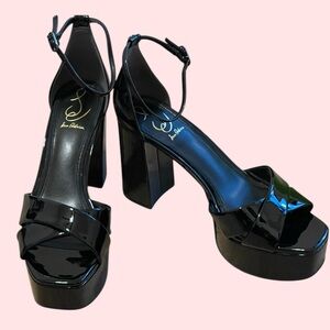 Sam Edelman Jullian Black Patent Platform Heels, 9